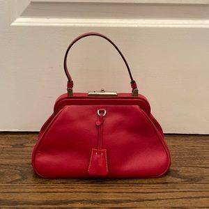 Authentic Prada Red Handbag With Key SHIPS FREE